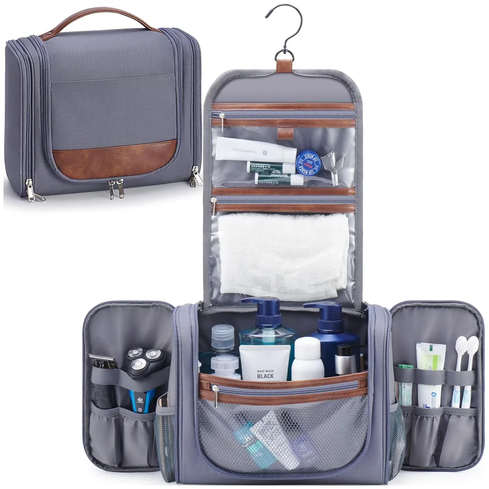 Gray Travel Hanging Toiletry Bag TTB-08 color SKU