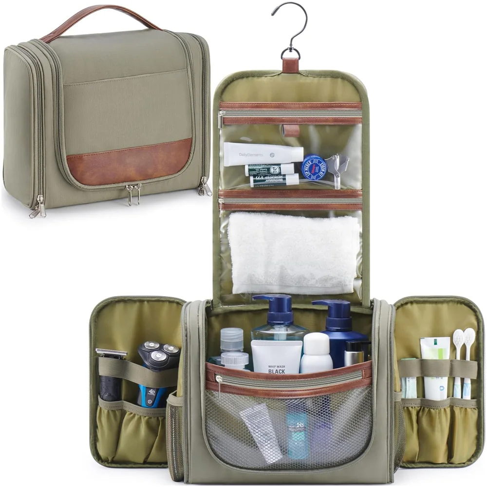 Green Travel Hanging Toiletry Bag TTB-08 color SKU